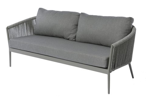 SZARY ZESTAW MEBLI OGRODOWYCH - SERENITY, SOFA, FOTELE, STOLIKI, EKSKLUZYWNY, TKANINA SZARY ZESTAW MEBLI OGRODOWYCH - SERENITY, SOFA, FOTELE, STOLIKI, EKSKLUZYWNY, TKANINA
