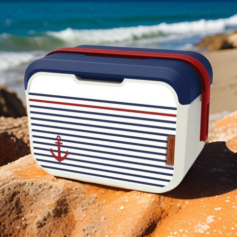 Lunchbox 5L Głęboki, wzór marynarski 32,6x19,9x18,9cm Lunchbox 5L Głęboki, wzór marynarski 32,6x19,9x18,9cm