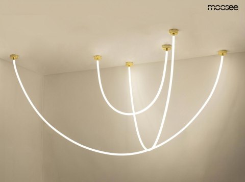 LAMPA WISZĄCA AURALUX 400 ZŁOTA, LED, MOOSEE, SMART, DESIGN, NOWOCZESNA