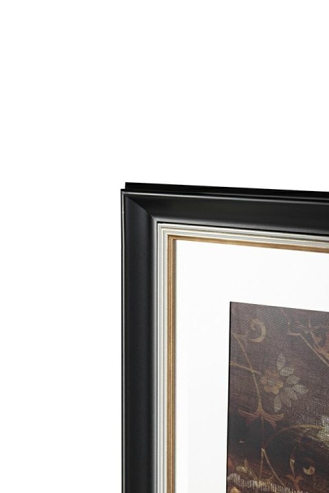 OBRAZ GRAZIA 100X120 CM, BALETNICA, CZARNO-ZŁOTA RAMA, SALON, ELEGANCKI
