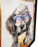 Obraz COFFEE DOG 100x100 cm