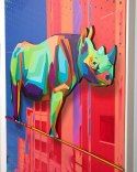 Obraz RHINO IN THE CITY 88x110 cm