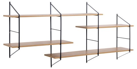 INDUSTRIALNA PÓŁKA WISZĄCA LOFT, CZARNY METAL, DĄB, 191 CM, DUŻA, DO SALONU INDUSTRIALNA PÓŁKA WISZĄCA LOFT, CZARNY METAL, DĄB, 191 CM, DUŻA, DO SALONU
