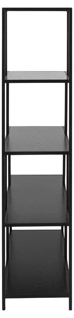 CZARNY REGAŁ SCHODKOWY DENMARK, METALOWY, 150 CM, LOFT, INDUSTRIALNY CZARNY REGAŁ SCHODKOWY DENMARK, METALOWY, 150 CM, LOFT, INDUSTRIALNY