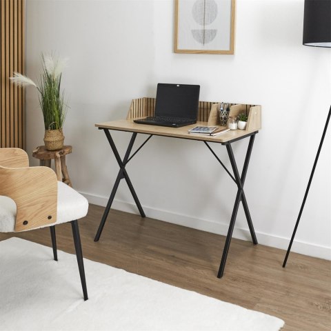 BIURKO LAST - LAMELE, CZARNE, METAL, MDF, PROSTE, SOLIDNE, DO POKOJU, 90 CM BIURKO LAST - LAMELE, CZARNE, METAL, MDF, PROSTE, SOLIDNE, DO POKOJU, 90 CM