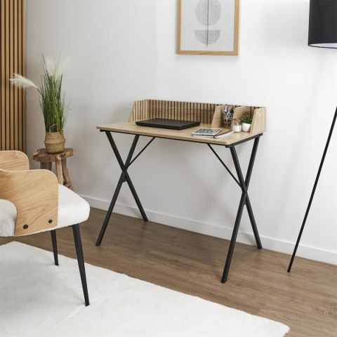 BIURKO LAST - LAMELE, CZARNE, METAL, MDF, PROSTE, SOLIDNE, DO POKOJU, 90 CM BIURKO LAST - LAMELE, CZARNE, METAL, MDF, PROSTE, SOLIDNE, DO POKOJU, 90 CM