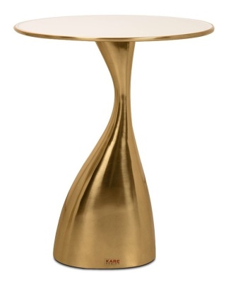 STOLIK KAWOWY OKRĄGŁY AURELIA, ŁAWA DO SALONU, ZŁOTY, METALOWY, LOFT