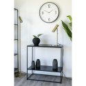 INDUSTRIALNA CZARNA KOMODA DO SALONU, LOFT, METALOWA, PROSTA, Z PÓŁKĄ 80 CM