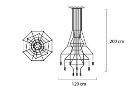 Lampa wisząca FLUSSO 20 czarna