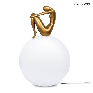 LAMPA PODŁOGOWA MOOSEE AURA, ZŁOTA, BIAŁA, DESIGNERSKA, POSTAĆ KOBIETY, E27
