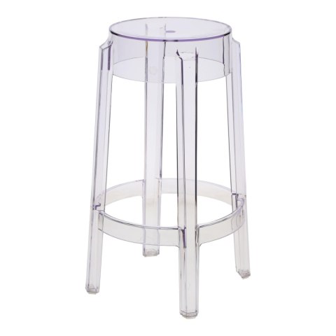 PRZEZROCZYSTY HOKER DO KUCHNI, 66 CM, OKRĄGŁY, DO WYSPY, TRANSPARENTNY PRZEZROCZYSTY HOKER DO KUCHNI, 66 CM, OKRĄGŁY, DO WYSPY, TRANSPARENTNY