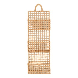 PÓŁKA WISZĄCA BOHO, 3 PÓŁKI, BEŻOWA, MAŁA, ŚCIENNA, DO POKOJU