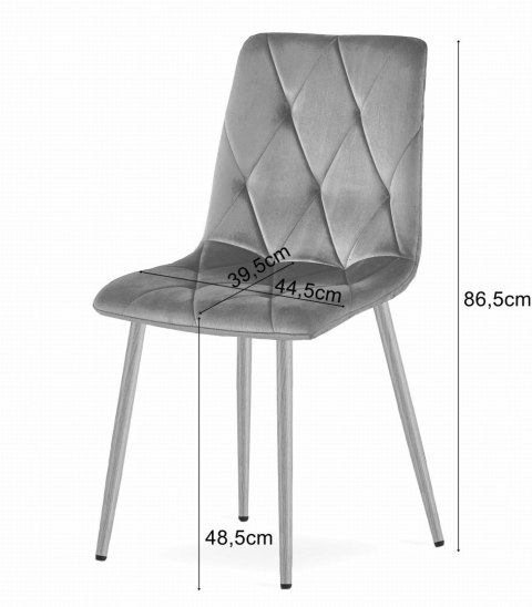 Krzesło LIBRA - brązowy aksamit / nogi kolor drewna