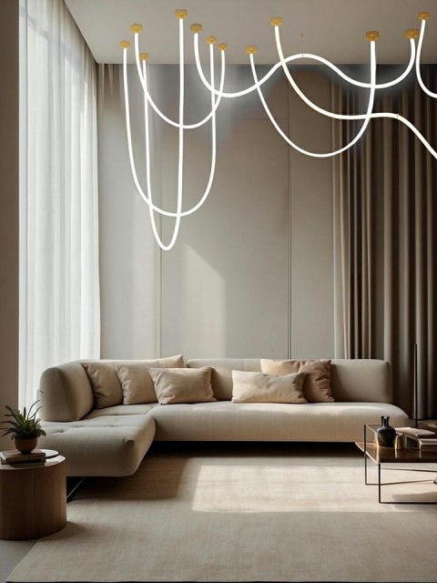 LAMPA WISZĄCA AURALUX 400 ZŁOTA, LED, MOOSEE, SMART, DESIGN, NOWOCZESNA