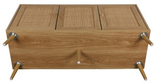 KOMODA SORENA, BOHO, RATTAN, DĄB, DREWNO, SZAFKA, 3 DRZWI, DO SALONU