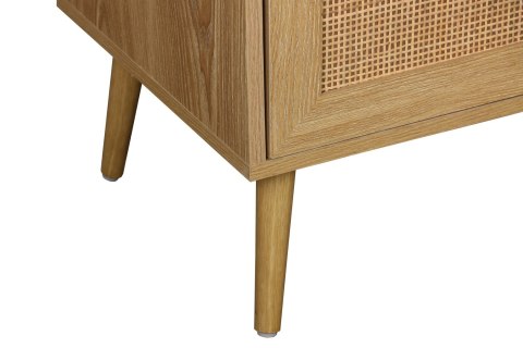 KOMODA SORENA, BOHO, RATTAN, DĄB, DREWNO, SZAFKA, 3 DRZWI, DO SALONU