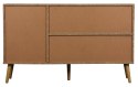 KOMODA SORENA, BOHO, RATTAN, DĄB, DREWNO, SZAFKA, 3 DRZWI, DO SALONU