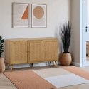 KOMODA SORENA, BOHO, RATTAN, DĄB, DREWNO, SZAFKA, 3 DRZWI, DO SALONU