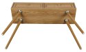KONSOLA SORENA, 2 SZUFLADY, RATTAN, BOHO, DĄB, DREWNIANE NOGI, NOWOCZESNA