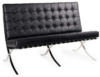 SOFA VELUNA PIKOWANA EKOSKÓRA, DO SALONU, GLAMOUR, STAL NIERDZEWNA