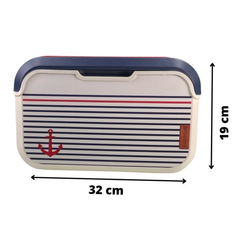 Lunchbox 5L Głęboki, wzór marynarski 32,6x19,9x18,9cm Lunchbox 5L Głęboki, wzór marynarski 32,6x19,9x18,9cm