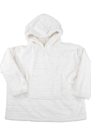 BLUZA SNUDDIE VINTER, DŁUGA SHERPA, CIEPŁA, Z KAPTUREM, KOC, OVERSIZE