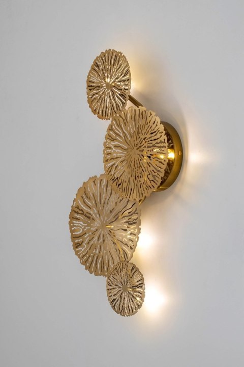 LAMPA ŚCIENNA KINKIET AURELIA 4 ZŁOTA, MOOSEE, NOWOCZESNA, DESIGN, SALON