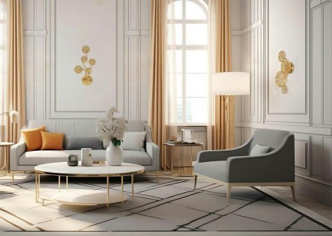 LAMPA ŚCIENNA KINKIET AURELIA 4 ZŁOTA, MOOSEE, NOWOCZESNA, DESIGN, SALON