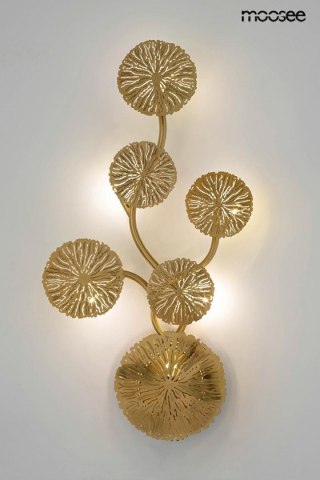 LAMPA ŚCIENNA KINKIET MOOSEE AURELIA ZŁOTA, NOWOCZESNA, DESIGN, 6XG4