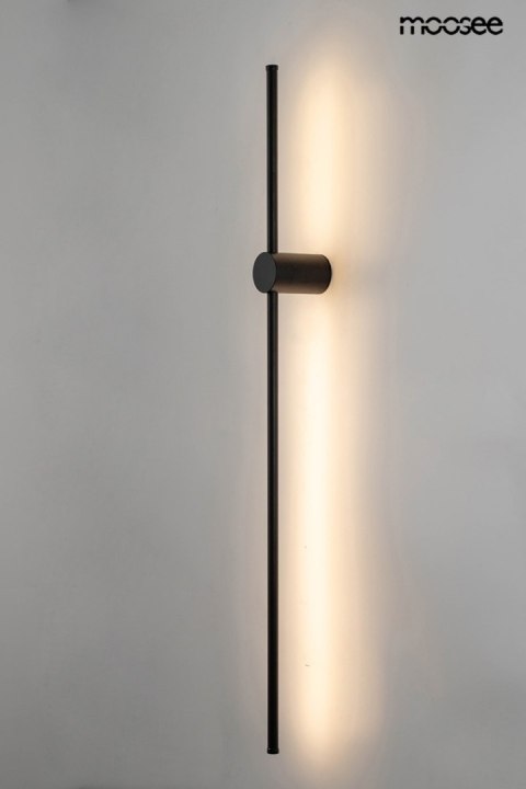 LAMPA ŚCIENNA KINKIET AEROLED CZARNA, LED, MOOSEE, LOFT, NOWOCZESNA, 121CM