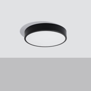PLAFON SUFITOWY LED LUMINA CZARNY, OKRĄGŁY 40CM, SALON, LOFT, NOWOCZESNY