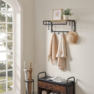 PÓŁKA ŚCIENNA ORNATO, WISZĄCA, DĄB SONOMA, LOFT, DO SALONU, NA KWIATY, CM