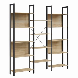 REGAŁ NA KSIĄŻKI STRUKTURA, 14 PÓŁEK, SONOMA, LOFT, INDUSTRIALNY, DO SALONU