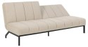 NOWOCZESNA BEŻOWA SOFA LOFT, ROZKŁADANA, CZARNY METAL, WYGODNA, DO POKOJU