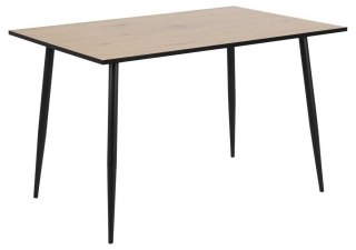 STÓŁ WILL, DZIKI DĄB, DO JADALNI, CZARNE NOGI, LOFT, NOWOCZESNY, 120 CM