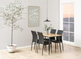 STÓŁ WILL, DZIKI DĄB, DO JADALNI, CZARNE NOGI, LOFT, NOWOCZESNY, 120 CM