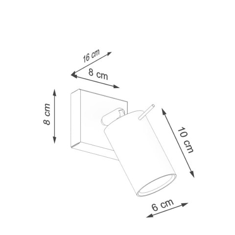 Kinkiet RING beżowy