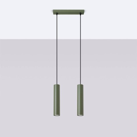 Lampa wisząca LAGOS 2 zielona oliwka