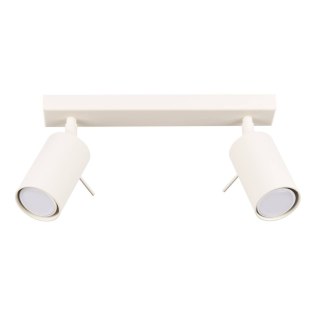 PLAFON LAMPA SUFITOWA MODERNA, 2XGU10, BEŻOWA, RUCHOMA TUBA, LOFT, SALON