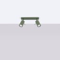 PLAFON LAMPA SUFITOWA MODERNA, 2XGU10, ZIELONY OLIWKOWY, LOFT, REGULOWANY