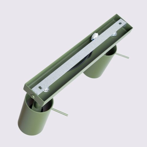 PLAFON LAMPA SUFITOWA MODERNA, 2XGU10, ZIELONY OLIWKOWY, LOFT, REGULOWANY