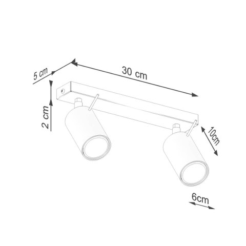 PLAFON LAMPA SUFITOWA MODERNA, 2XGU10, ZIELONY OLIWKOWY, LOFT, REGULOWANY