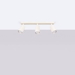 LAMPA SUFITOWA PLAFON LUMINUS, 3XGU10, BEŻOWA, REFLEKTORY, NOWOCZESNA, LOFT