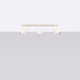 LAMPA SUFITOWA PLAFON LUMINUS, 3XGU10, BEŻOWA, REFLEKTORY, NOWOCZESNA, LOFT