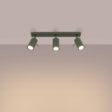 LAMPA SUFITOWA LUMINUS, 3xGU10, ZIELONY OLIWKOWY, PLAFON, LOFT, STAL