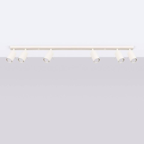 PLAFON LAMPA SUFITOWA LUMINUS, 6XGU10, BEŻOWA, REGULOWANA, NOWOCZESNA