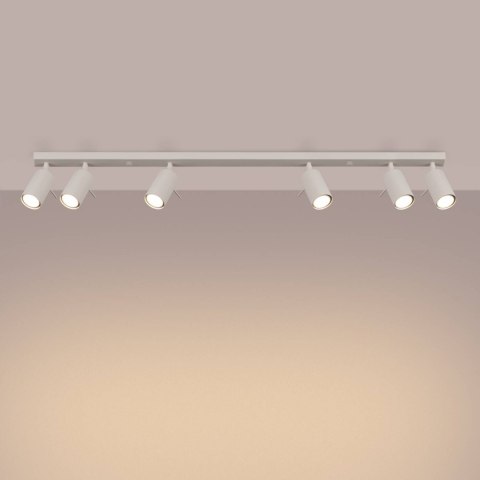 PLAFON LAMPA SUFITOWA LUMINUS, 6XGU10, BEŻOWA, REGULOWANA, NOWOCZESNA