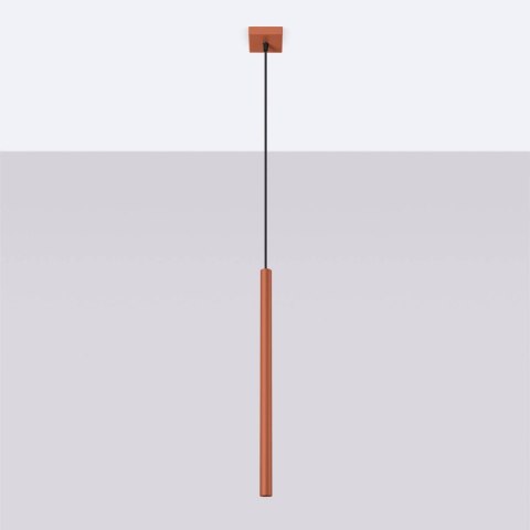 Lampa wisząca PASTELO 1 ochra czerwona