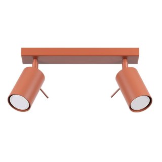 PLAFON LAMPA SUFITOWA LUMINUS, 2XGU10, REFLEKTOR, LOFT, OCHRA CZERWONA