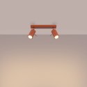PLAFON LAMPA SUFITOWA LUMINUS, 2XGU10, REFLEKTOR, LOFT, OCHRA CZERWONA